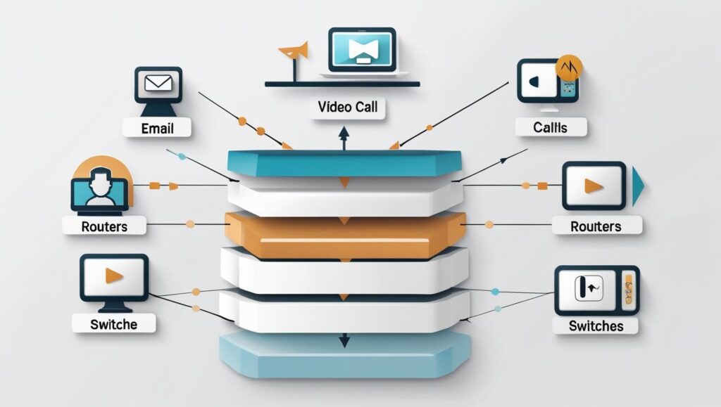 “Real-world networking use cases mapped to OSI model layers”