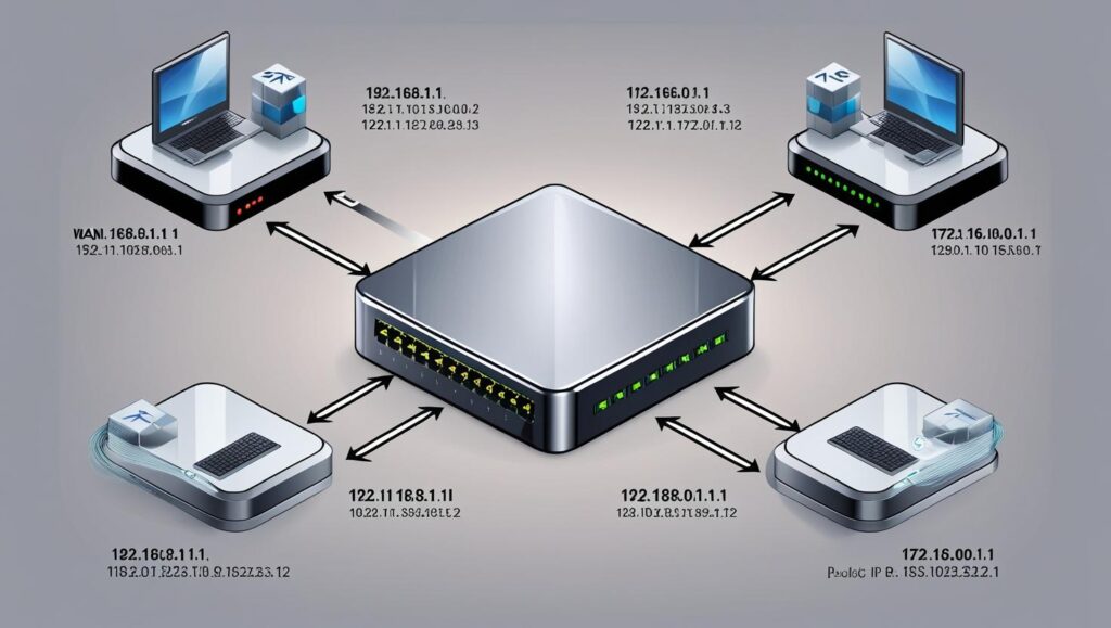 Router connected to multiple IP networks and forwarding traffic between them