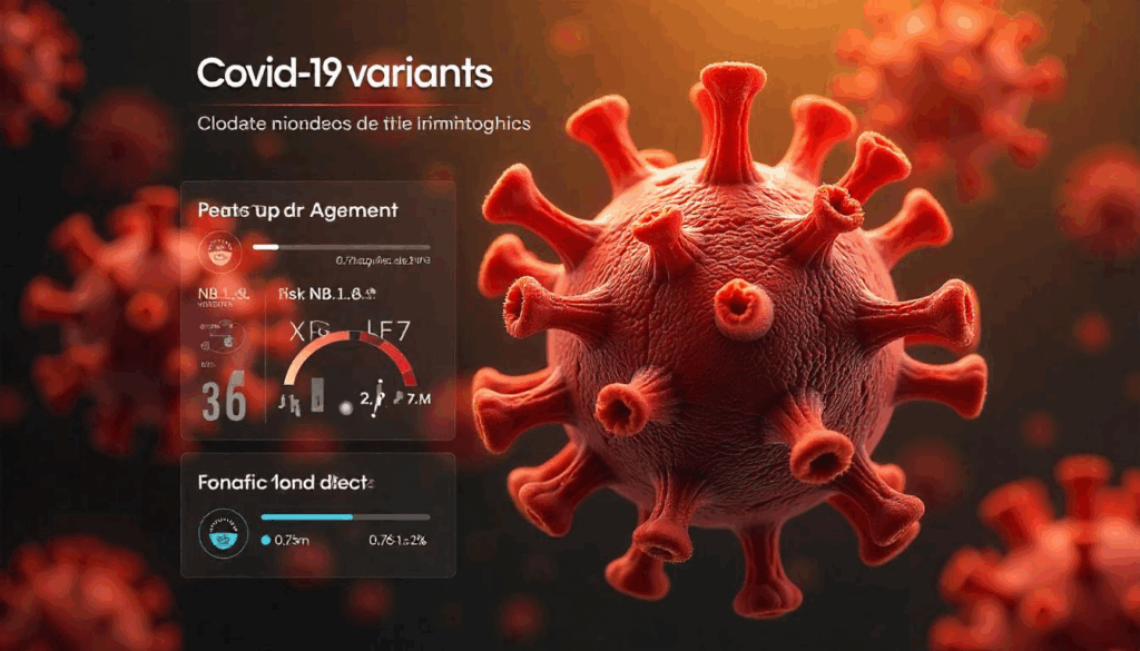 WHO classification chart with Covid variants under monitoring in 2025
